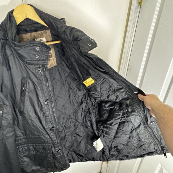 Khujo Noah II XL Black Coated Cotton Jacket Urban Military Utility Parka - Picture 9 of 14